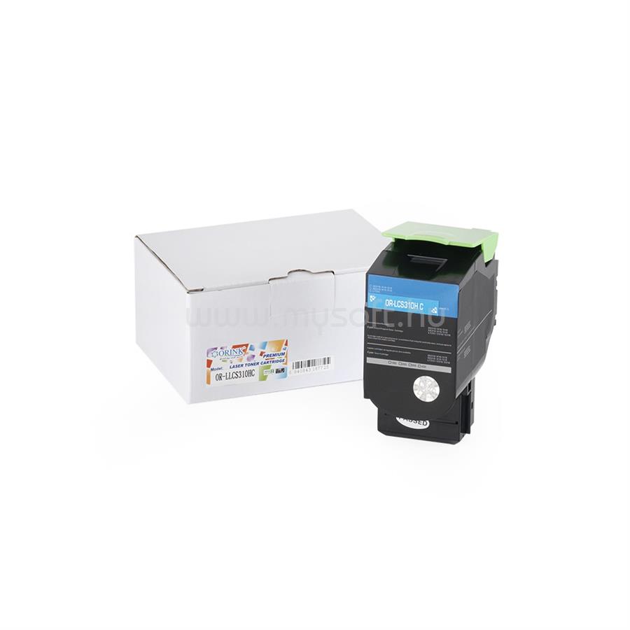 ORINK Utángyártott Lexmark CS310/410/510 toner cyan 3K