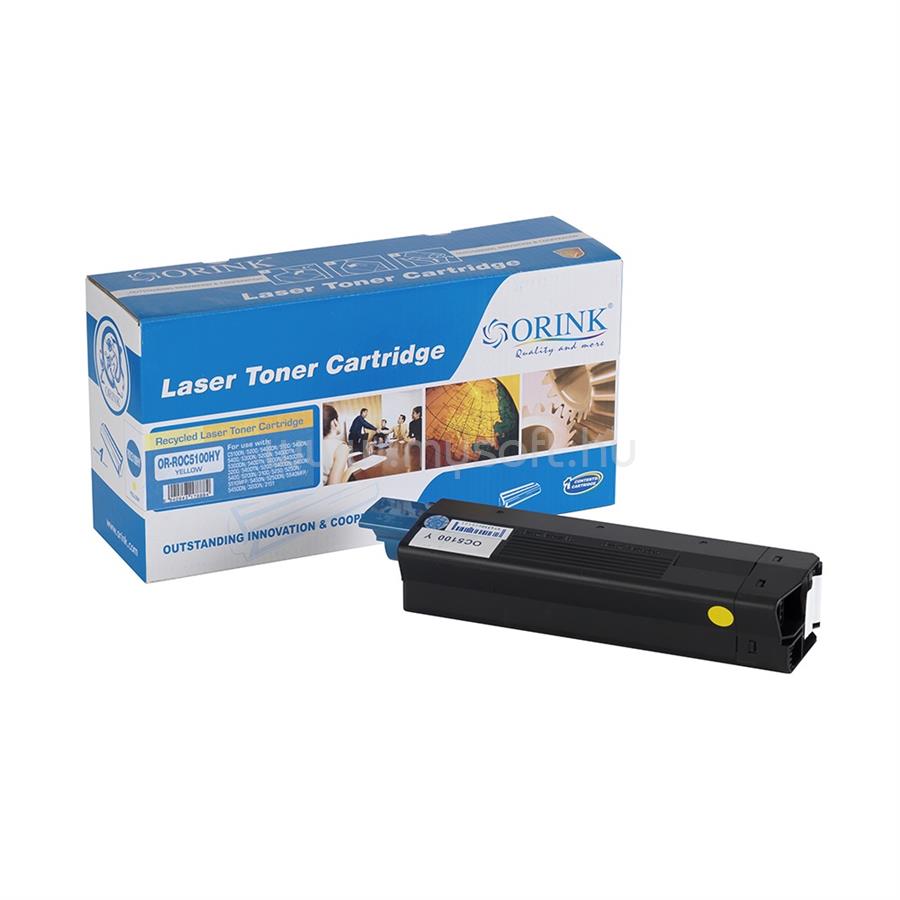 ORINK Utángyártott Oki C5100/TYPE C6 toner yellow ORINK