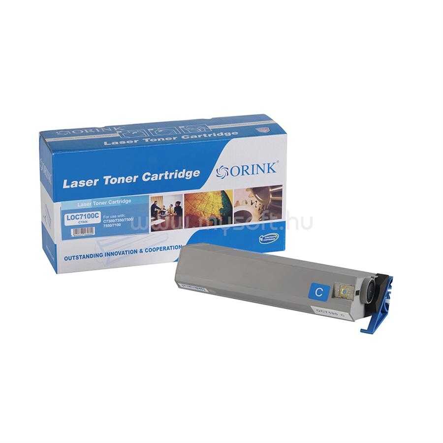 ORINK Utángyártott Oki C7100 toner cyan ORINK