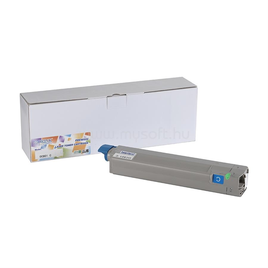ORINK Utángyártott Oki C801/C821 toner cyan ORINK