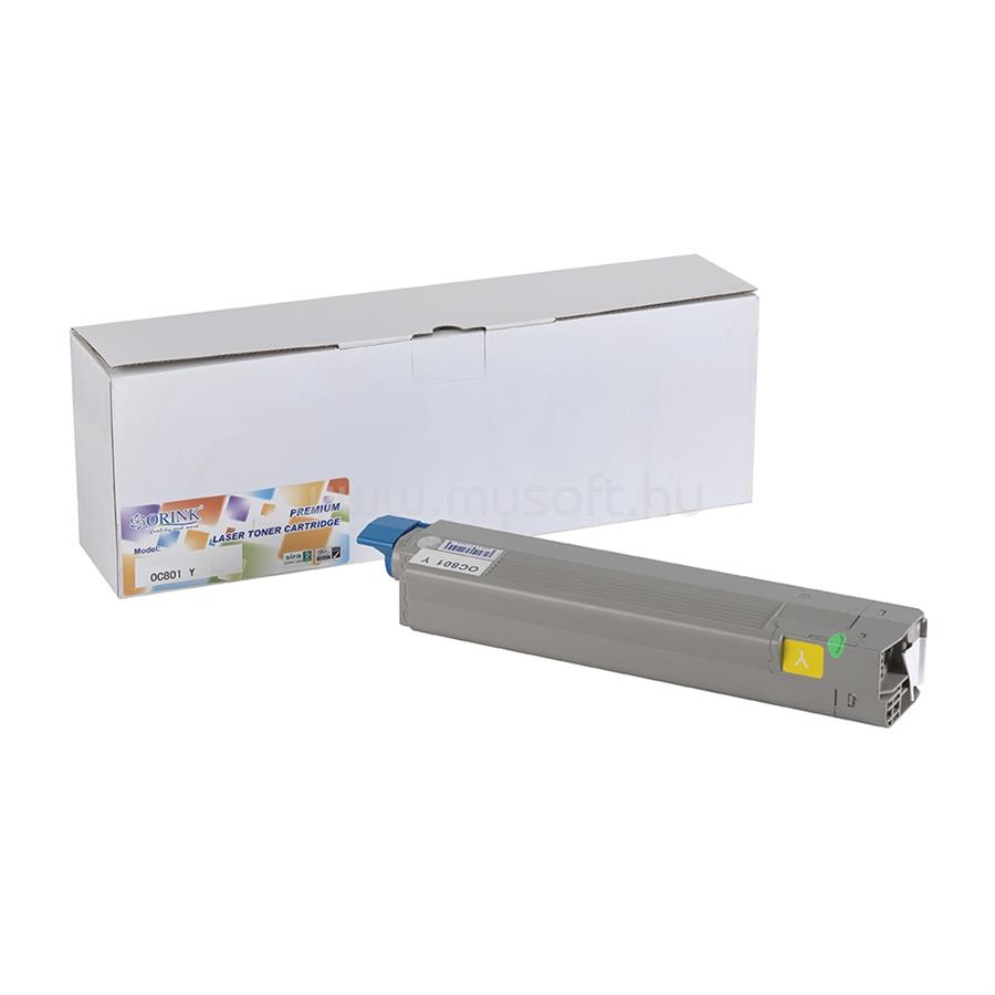 ORINK Utángyártott Oki C801/C821 toner yellow ORINK