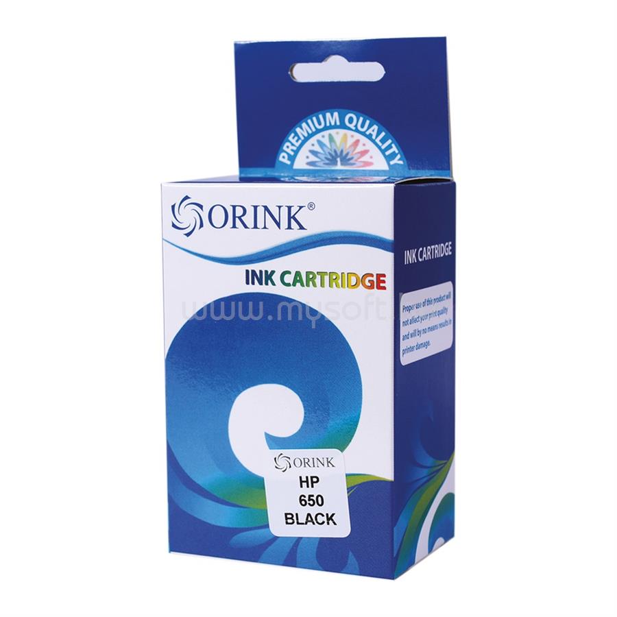 ORINK Utángyártott Hp 650/CZ101AE tintapatron black ORINK