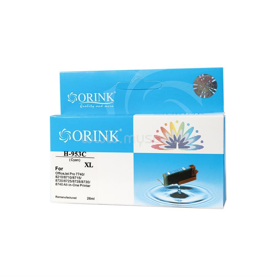 ORINK Utángyártott Hp 953XL/F6U16AE tintapatron cyan ORINK