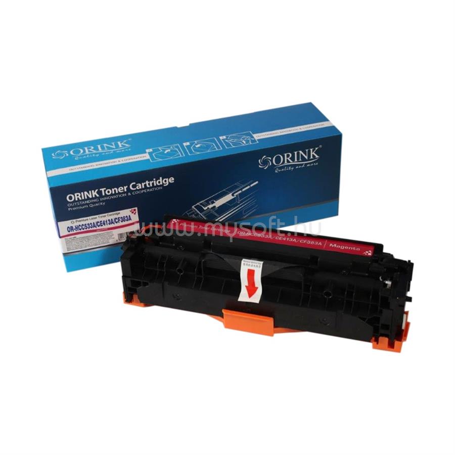 ORINK Utángyártott Hp CC533A/CE413A/CF383A/Canon crg718 toner magenta ORINK
