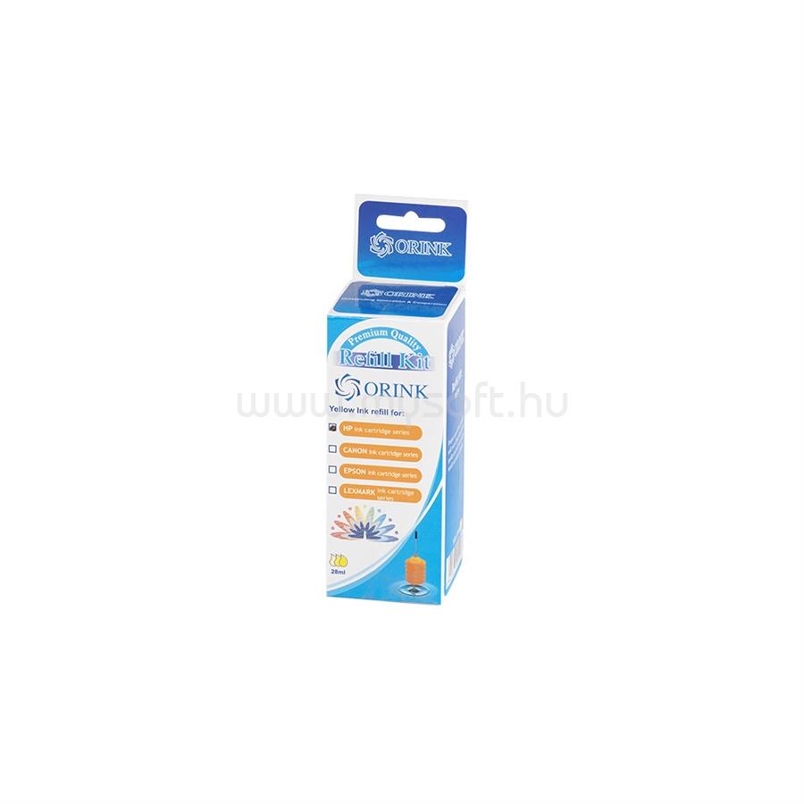 ORINK Utángyártott Ink Hp refill kit yellow 30ml ORINK
