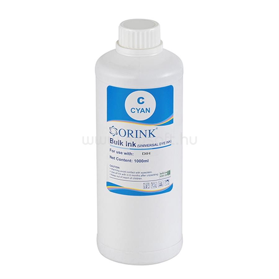 ORINK Utángyártott Ink Hp Universal dye cyan 1l ORINK