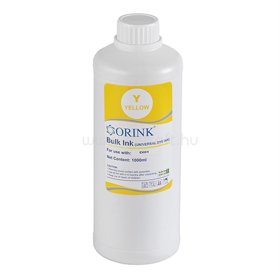 ORINK Utángyártott Ink Hp Universal dye yellow 1l ORINK