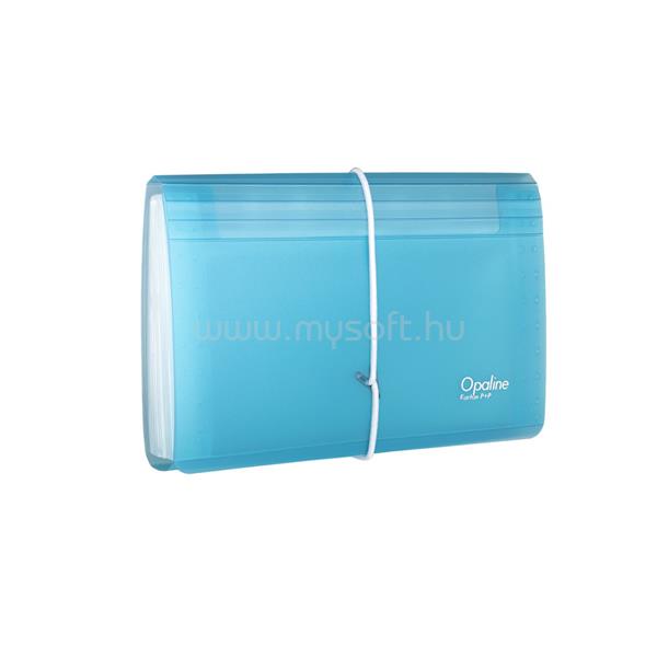 OXYBAG Opaline PP DL 13 rekeszes áttetsző-kék harmonika irattartó