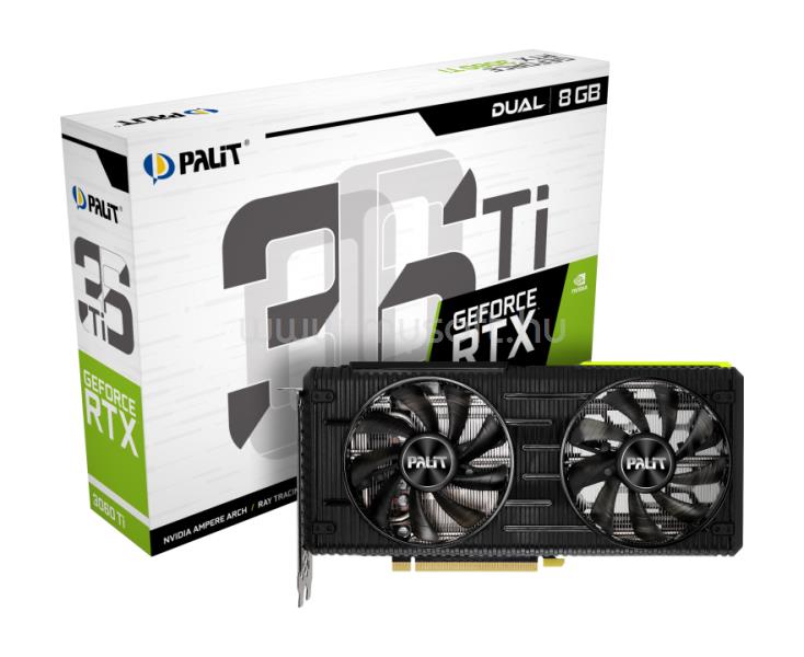 PALIT Videokártya nVidia GeForce RTX3060Ti Dual 8GB GDDR6 (LHR)
