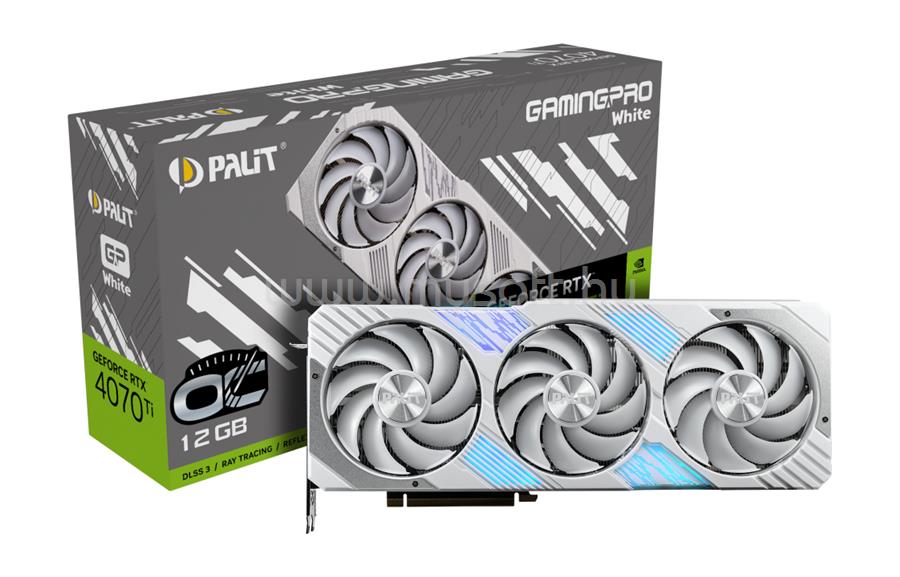 PALIT Videokártya nVidia GeForce RTX 4070 Ti GamingPro White 12GB GDDR6X OC