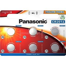 PANASONIC CR2016 3V lítium gombelem 6db/csomag CR2016L-6BP-PAN small