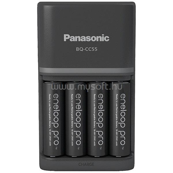 PANASONIC eneloop K-KJ55HCD40E AA 2500mAh gyors akkutöltő +4xAA akku