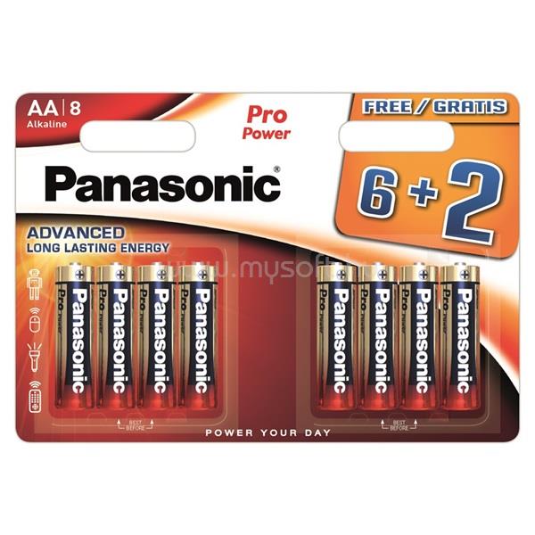 PANASONIC LR6PPG/8BW 6+2F 1,5V AA/ceruza tartós alkáli elem 8 db/csomag