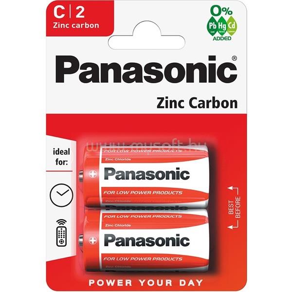 PANASONIC RedZinc R14RZ/2BP C/baby cink-mangán tartós elem 2 db/csomag