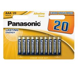 PANASONIC tartós elem (AAA, LR03APB, 1.5V, alkáli) 20db/csomag LR03APB/10BW_+10 small