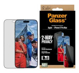 PANZERGLASS 2-WAY PRIVACY ULTRA-WIDE EASYALIGNER képernyővédő üveg betekintés ellen, karcálló + segédkeret, FEKETE PANZERGLASS_PG75492 small