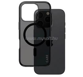 PANZERGLASS iPhone 16 Pro PANZERGLASS CARE FLAGSHIP URBAN COMBAT SMOKEY CASE szilikon telefonvédő ütésállóság, MagSafe, FEKETE PANZERGLASS_1350 small