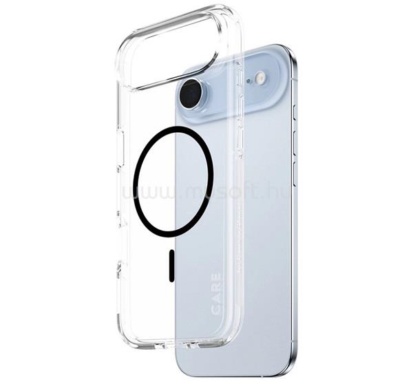 PANZERGLASS iPhone Air PANZERGLASS CARE FLAGSHIP URBAN EXPLORER CASE szilikon telefonvédő ütésállóság, MagSafe, ÁTLÁTSZÓ/FEKETE
