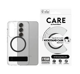 PANZERGLASS Samsung S25 PANZERGLASS CARE KICKSTAND CASE szilikon telefonvédő ütésállóság, kitámasztó, FEKETE PANZERGLASS_CRRFBKQG38388 small