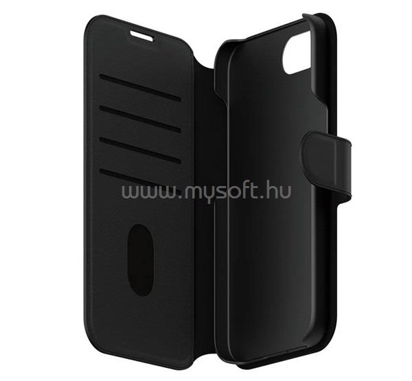 PANZERGLASS iPhone 17e / 16e PANZERGLASS CARE TANGO 2-IN-1 tok álló, bőr hatású FLIP, kivehető telefonvédő, FEKETE