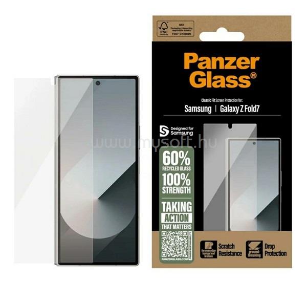 PANZERGLASS Samsung Z Fold7 CLASSIC FIT képernyővédő üveg extra karcálló, ütésállóság, ÁTLÁTSZÓ