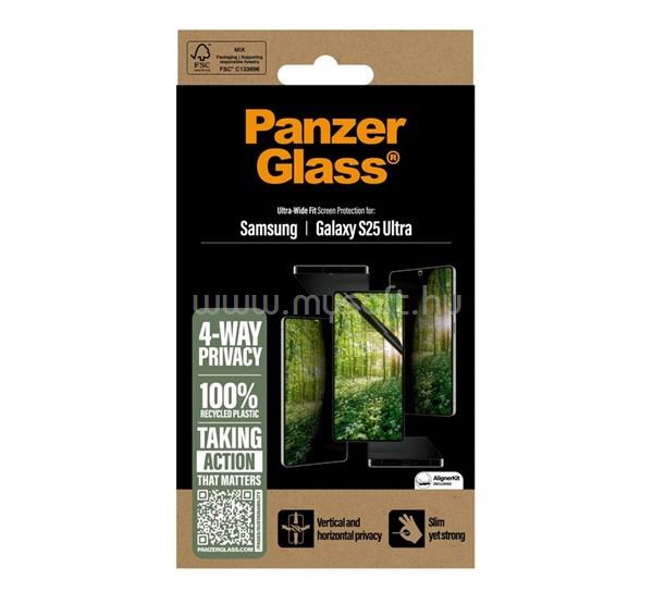 PANZERGLASS PANZERGLASS ECO MATRIX 4-WAY képernyővédő üveg flexibilis, betekintés védelem + segédkeret, ÁTLÁTSZÓ