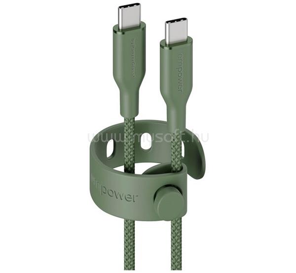 PANZERGLASS PANZERGLASS Empower Racing adatkábel Type-C - Type-C, 120cm, SÖTÉTZÖLD