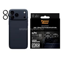 PANZERGLASS iPhone 17 Pro Max / 17 Pro / 16 Pro Max HOOPS CERAMIC II kameravédő üveg 9H + segédkeret FEKETE PANZERGLASS_PG63347 small