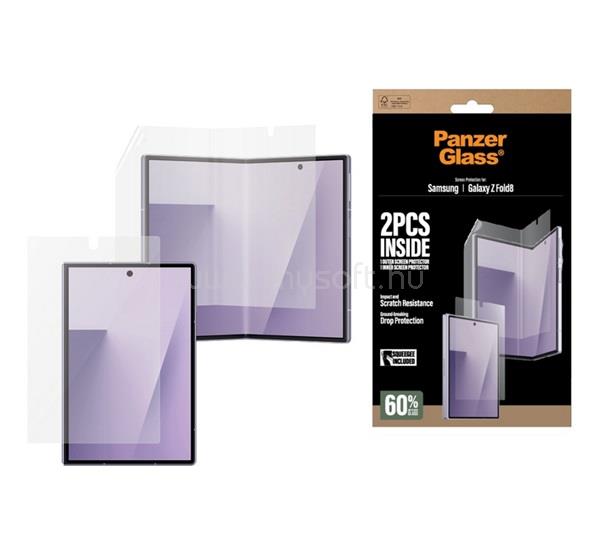 PANZERGLASS Samsung Z Fold8 PANZERGLASS képernyővédő fólia 2db extra karcálló, külső + belső kijelző, ÁTLÁTSZÓ