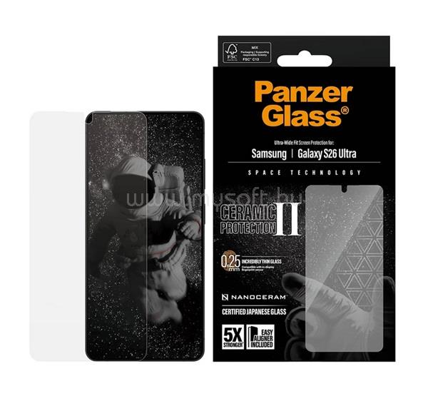 PANZERGLASS PANZERGLASS ULTRA-WIDE EASYALIGNER képernyővédő üveg ütésállóság, extra karcálló + segédkeret, ÁTLÁTSZÓ