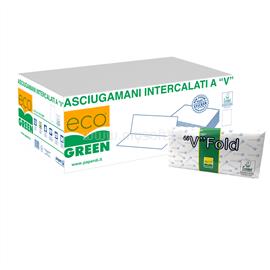 PAPERDI Kéztörlő 2 rétegű V hajtogatású 250 lap/csomag 20 csomag/karton Paperdi_AV.11821/5000 fehér kék nyomattal PAPERDI_56347 small