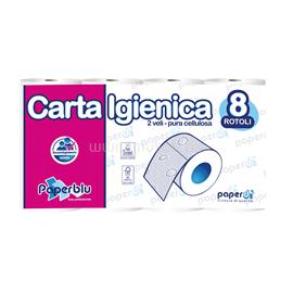 PAPERDI Toalettpapír 2 rétegű kistekercses 100% cellulóz 150 lap/tekercs 8 tekercs/csomag Paperblu Carta Igienica_Paperdi PAPERDI_54494 small