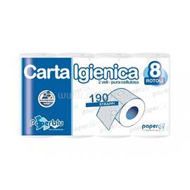 PAPERDI Toalettpapír 2 rétegű kistekercses 100%cellulóz 190 lap/19,95 m/tekercs 8 tekercs/csomag Paperblu Carta Igienica_Paperdi PAPERDI_54200 small