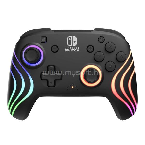 PDP 500-252-BK Afterglow Wave Nintendo Switch/Lite/OLED RGB LED Lighting vezeték nélküli kontroller (fekete)