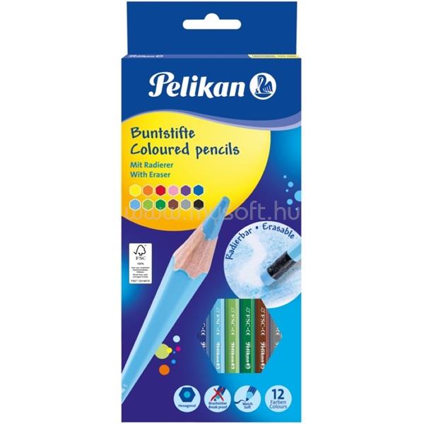 PELIKAN radírozható 12 színű színes ceruza készlet