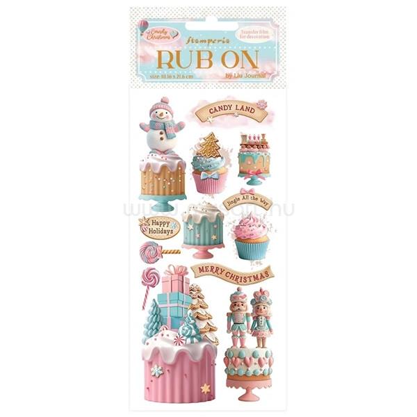 PENTART Candy Christmas cakes 10,2x21,6 cm kaparós matrica