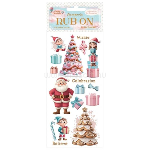 PENTART Candy Christmas Santa Claus 10,2x21,6 cm kaparós matrica