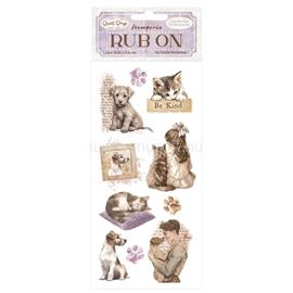 PENTART Quiet Days dogs and cats 10,2x21,6 cm kaparós matrica PENTART_48859 small