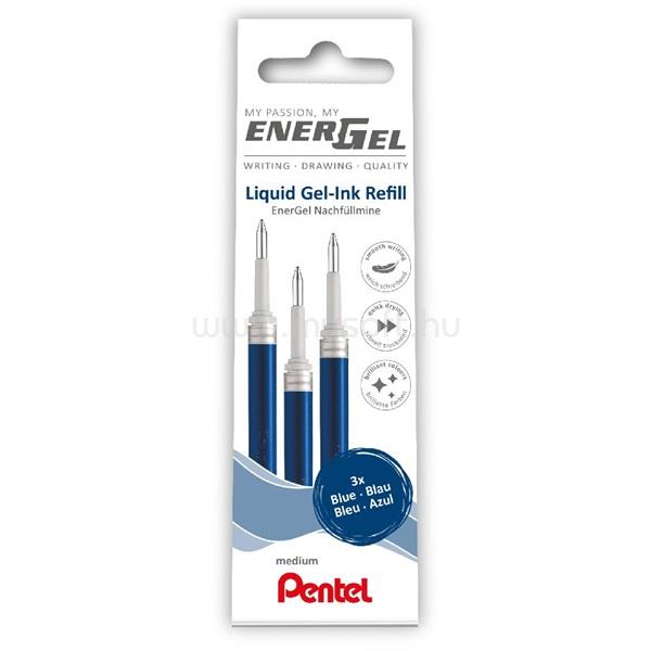 PENTEL EnerGel 3 db/csomag 0.35mm zselés kék rollerirón betét