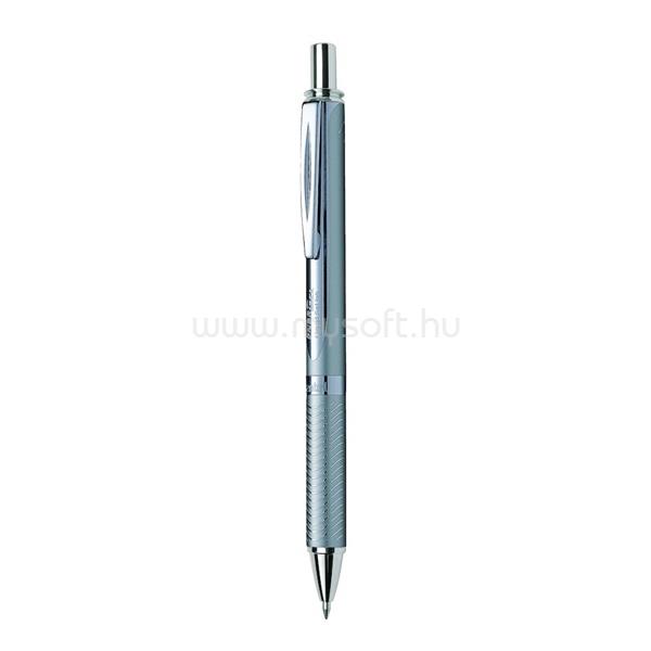 PENTEL EnerGel BL407-A 0,35mm ezüst test/kék tinta prémium fém nyomógombos rollertoll