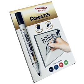 PENTEL Táblamarker készlet 2mm, kerek 12 klf. szín PENTEL_40995 small