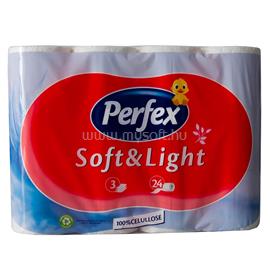 PERFEX Toalettpapír 3 rétegű  kistekercses 100% cellulóz 88 lap/tekercs 24 tekercs/csomag Boni hófehér PERFEX_42565 small