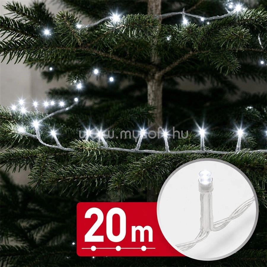 PHENOM FÉNYFÜZÉR, 20 M, SZÍNES, 400 LED, 100-240V, 6W, ÁTLÁTSZÓ KÁBEL