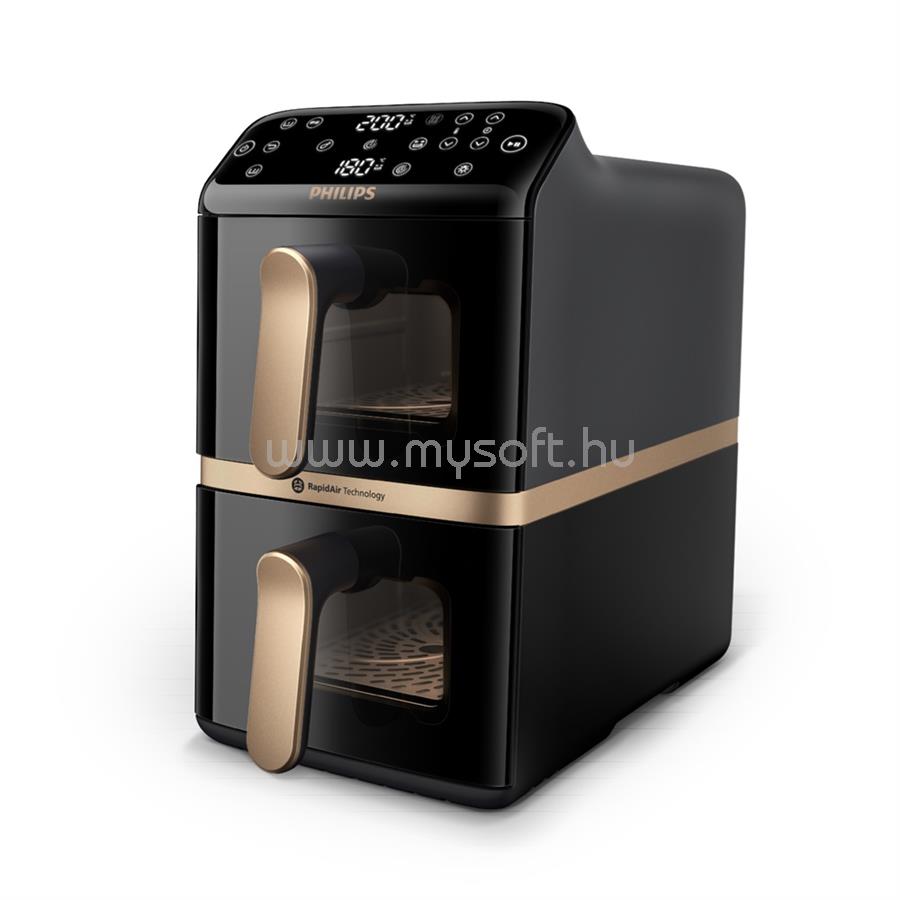 PHILIPS Airfryer 4000 DualStack NA462/70 forrólevegős sütő