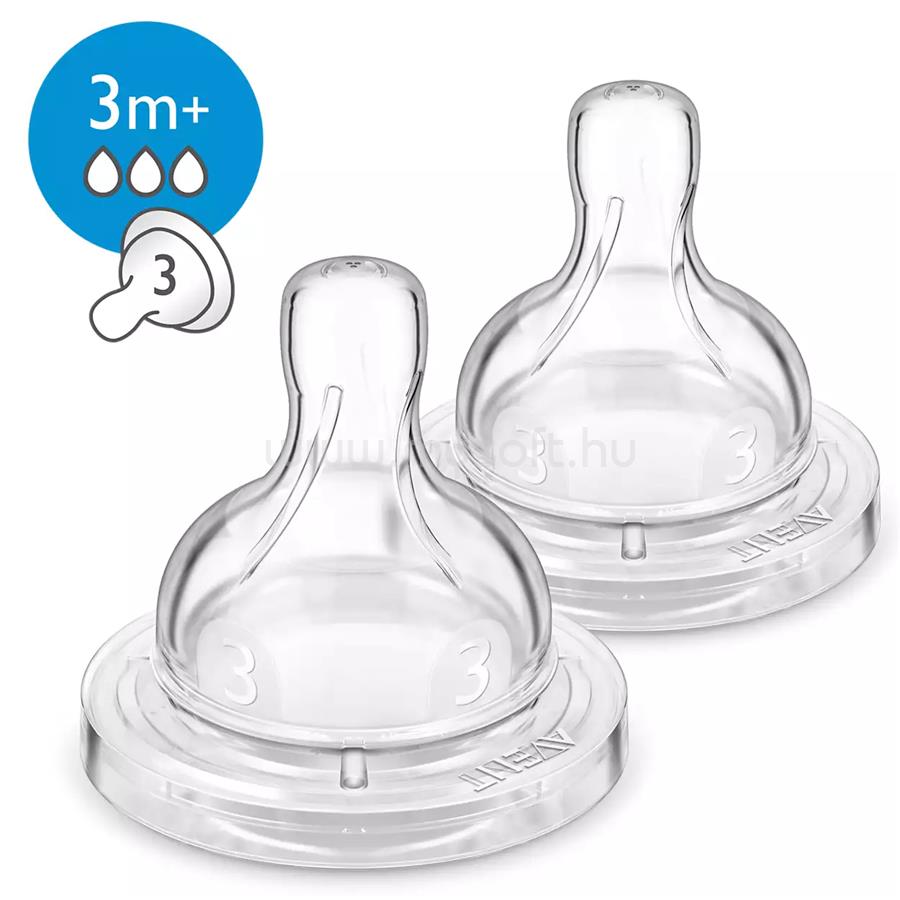 PHILIPS Avent Classic+ SCF633/27 2 x 3 lyukú pótcumi 3h+