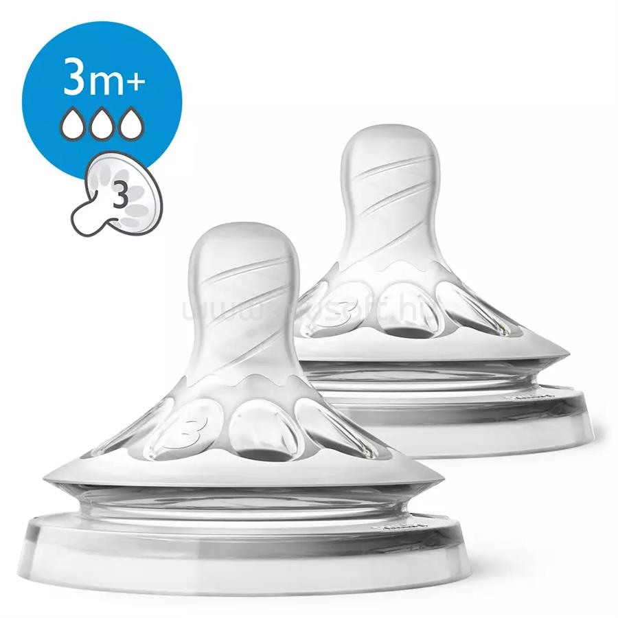 PHILIPS Avent Natural SCF043/27 2 x közepes folyású pótcumi 3h+