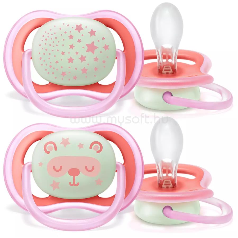 PHILIPS Avent SCF376/22 2x éjszakai játszócumi 6-18h