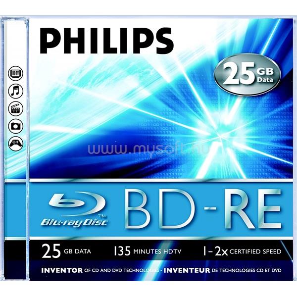 PHILIPS BD-RE25 25Gb 2x újraírható Blu-Ray lemez