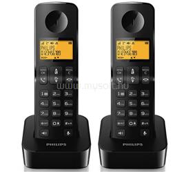 PHILIPS D260 DUO telefon készülék vezeték nélküli, DECT, FEKETE D2602B/53 small