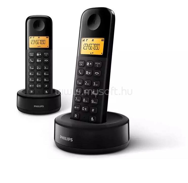 PHILIPS DECT TELEFON fekete 300mAh 2 kézibeszélő